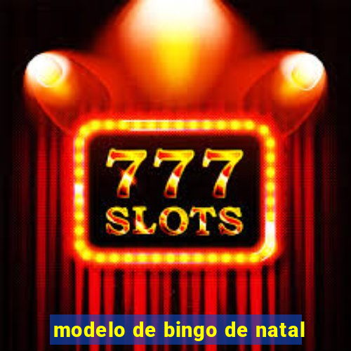 modelo de bingo de natal